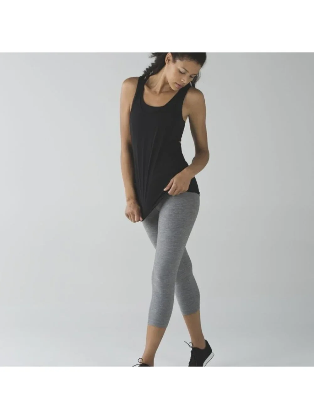 Lululemon Wunder Under Crop III Heathered Slate